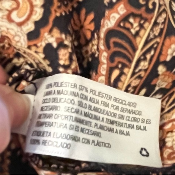 Noli Lotan and Target Black and Brown Paisley Print Slip Dress Size Medium - Picture 13 of 15